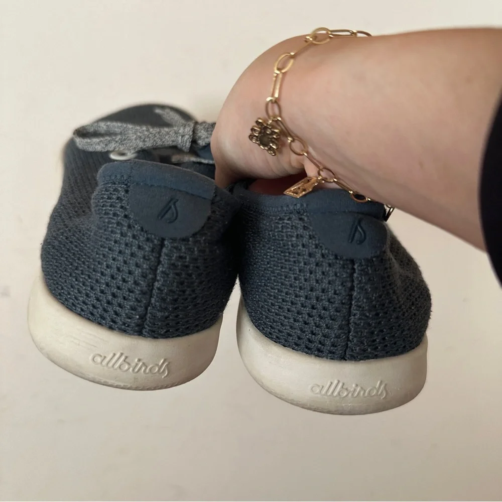 Allbirds Navy Knit Women's Tree Skippers Breathable Boat Shoe Sneakers Size 7 - Picture 5 of 7